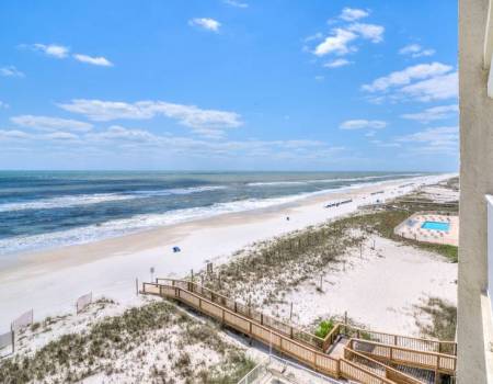 Beach view from Edgewater condos