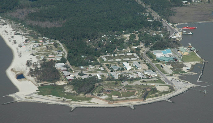 dauphin island aerial shot